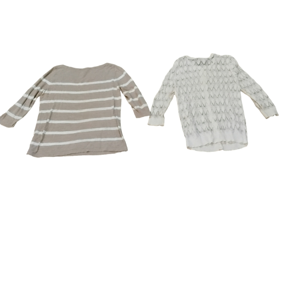 Loft Sweater Lot Womens Small Preppy Neutral Minimalist Classic Capsule Wardrobe